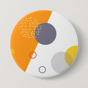 Macaron Rond 7,6 Cm Illustration géométrique urbaine, cool, unique, te