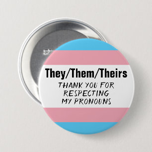 Macaron Rond 7,6 Cm Ils Pronounounounounounouns Bouton Trans
