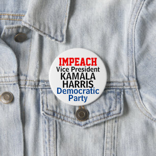 Macaron Rond 7,6 Cm Impeach Kamala Harris Parti démocratique