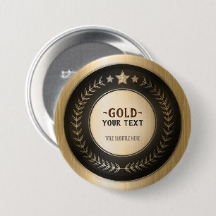 Macaron Rond 7,6 Cm IMPRESSION PERSONNALISÉE DO-IT-YOURSELF MEDAL Gol