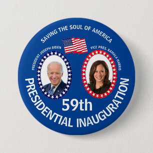 Macaron Rond 7,6 Cm Inauguration de Biden Harris