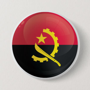 Macaron Rond 7,6 Cm Indicateur d'icône ronde de l'Angola