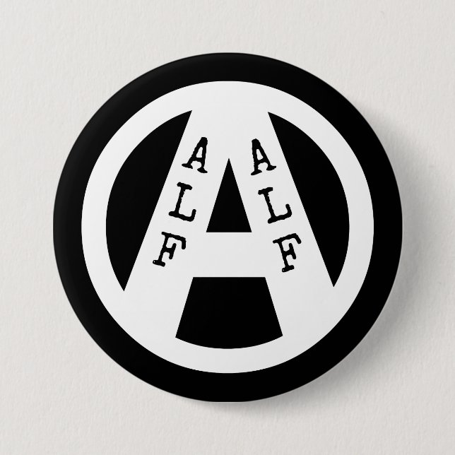 Macaron Rond 7,6 Cm Insigne avec le symbole d'ALF (Devant)