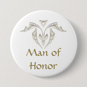 Macaron Rond 7,6 Cm Insigne de bouton - homme d'honneur