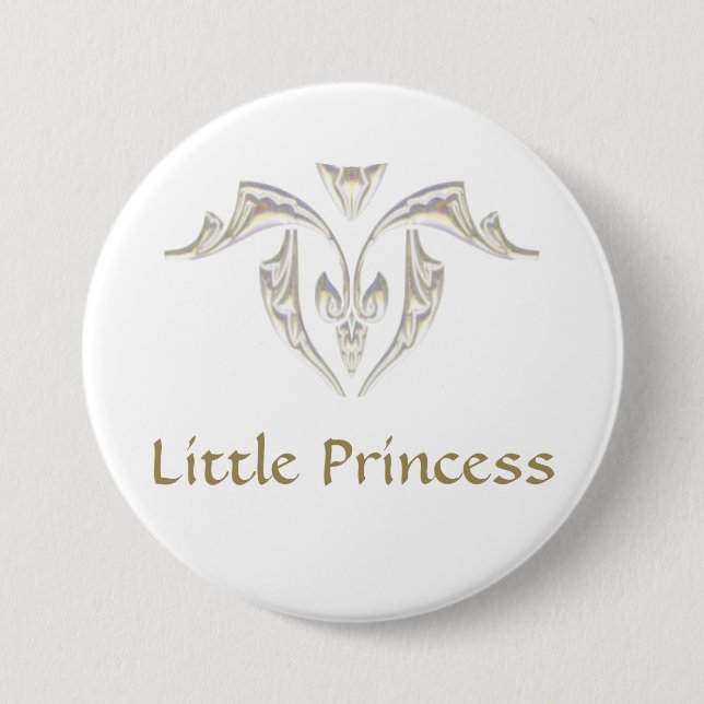 Macaron Rond 7,6 Cm Insigne de bouton - petite princesse (Devant)