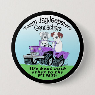 Macaron Rond 7,6 Cm Insigne de JagJeepsters Geocaching d'équipe