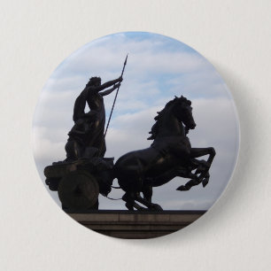 Macaron Rond 7,6 Cm Insigne de la statue de Boadicea