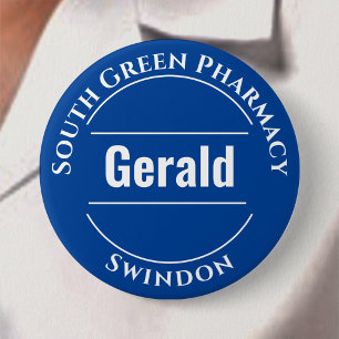 Macaron Rond 7,6 Cm Insigne du bouton du pharmacien