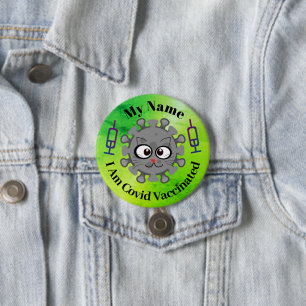 Macaron Rond 7,6 Cm Insigne Personnalisé I Am Vaccination Pin Button