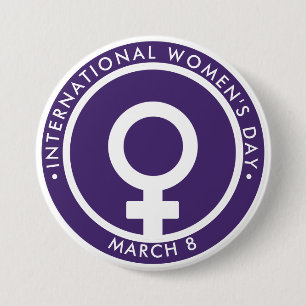 Macaron Rond 7,6 Cm International Women's Day