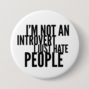 Macaron Rond 7,6 Cm Introvertis drôles