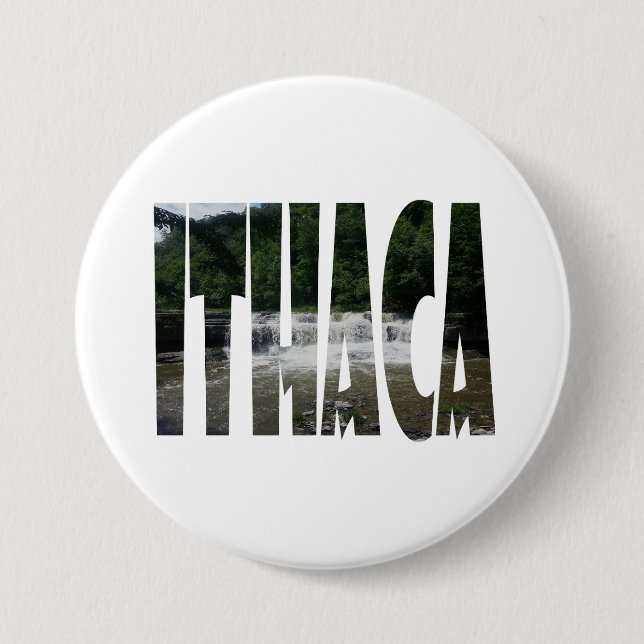 Macaron Rond 7,6 Cm Ithaca est Gorges (Devant)