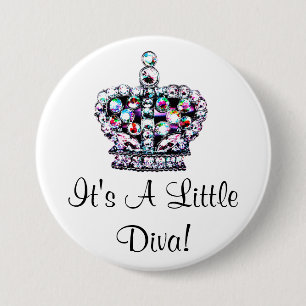 Macaron Rond 7,6 Cm It's A Little Diva! buttons
