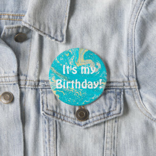 Macaron Rond 7,6 Cm It's My Birthday! Button