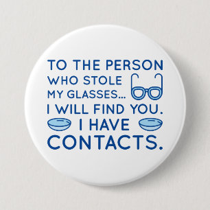 Macaron Rond 7,6 Cm J'ai des contacts