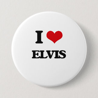 Macaron Rond 7,6 Cm J'aime Elvis