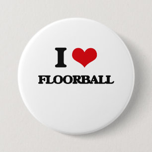 Macaron Rond 7,6 Cm J'aime Floorball