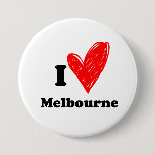 Macaron Rond 7,6 Cm J'aime Melbourne