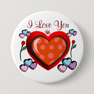 Macaron Rond 7,6 Cm J'aime You_Button