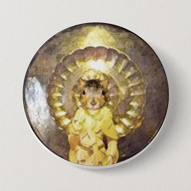 Macaron Rond 7,6 Cm JE bouton de perle (Devant)