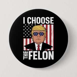 Macaron Rond 7,6 Cm Je Choisis Le Patriote Républicain Felon Trump 202