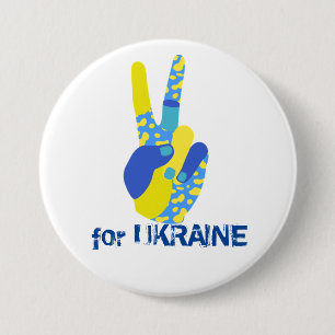 Macaron Rond 7,6 Cm Je suis avec l'Ukraine ! ! ! Je soutiens l'Ukraine