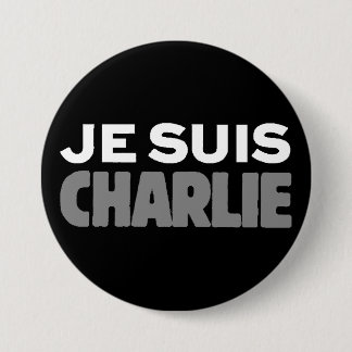 Macaron Rond 7,6 Cm Je Suis Charlie - je suis noir de Charlie