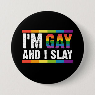 Macaron Rond 7,6 Cm Je suis Gay et je suis Gay pride LGBTQ