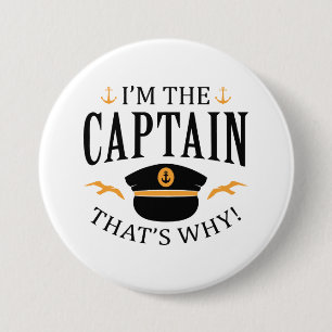 Macaron Rond 7,6 Cm Je suis le capitaine