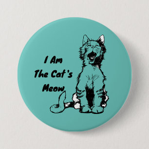 Macaron Rond 7,6 Cm Je suis le chat Meow Funny Cat