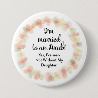 Macaron Rond 7,6 Cm je suis marié à un bouton rond arabe de pinback