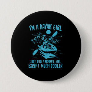 Macaron Rond 7,6 Cm Je Suis Une Fille Kayak