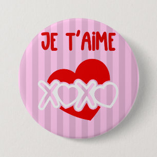 Macaron Rond 7,6 Cm Je t’aime.