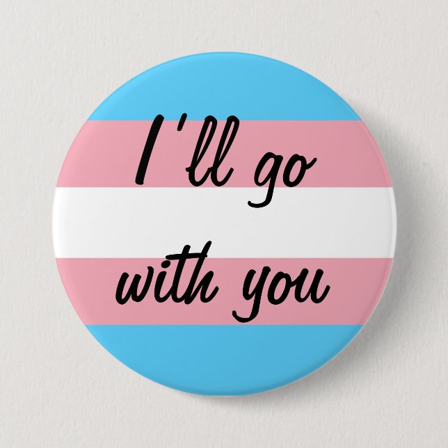 Macaron Rond 7,6 Cm Je vous accompagnerai avec Trans support (Devant)