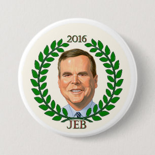 Macaron Rond 7,6 Cm Jeb Bush 2016 pour le président
