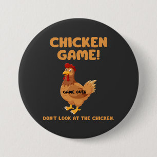 Macaron Rond 7,6 Cm Jeu du Poulet Ne Regarde Pas Le Poulet