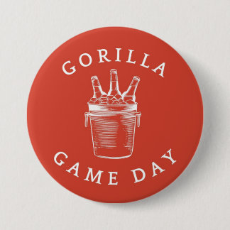Macaron Rond 7,6 Cm Jeu Gorilla Jour Bucket