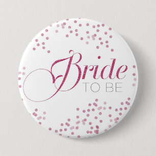 Macaron Rond 7,6 Cm Jeune mariée à être bouton de partie de