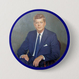Macaron Rond 7,6 Cm JFK pour toujours