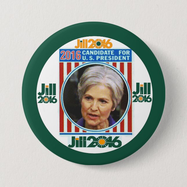 Macaron Rond 7,6 Cm Jill Stein 2016 (Devant)