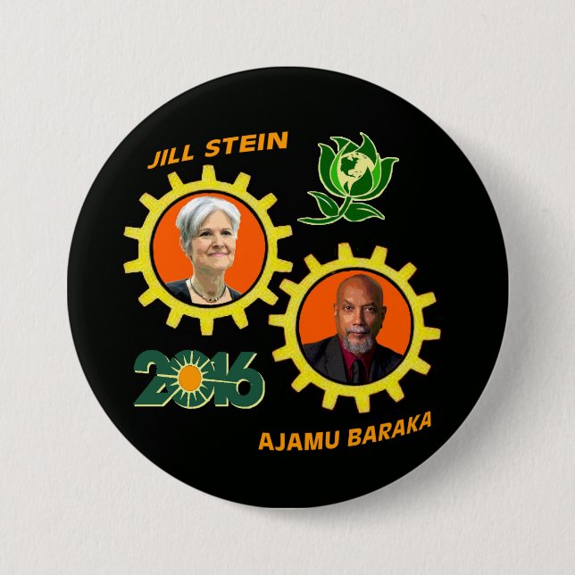 Macaron Rond 7,6 Cm Jill Stein/Ajamu Baraka (Devant)