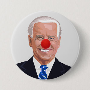MACARON ROND 7,6 CM JOE BIDEN BOUTONS CLOWN