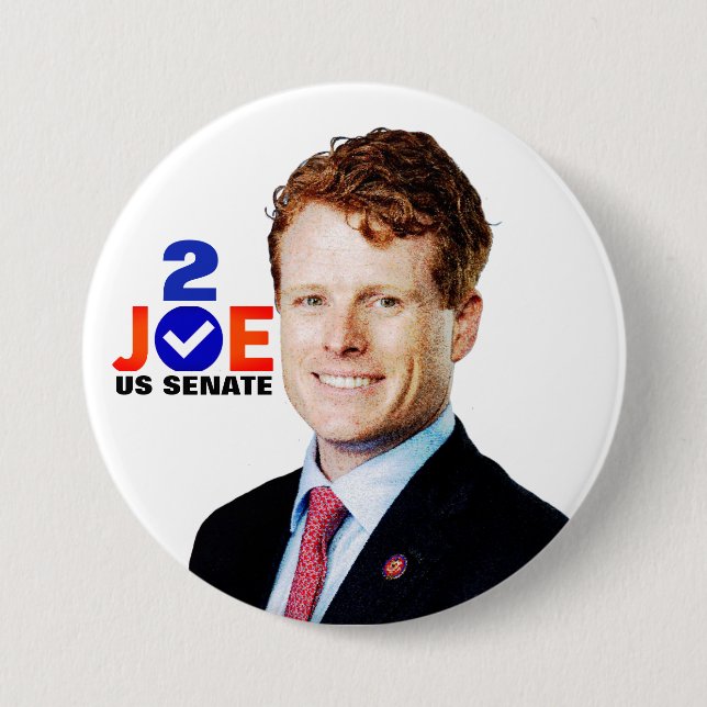 Macaron Rond 7,6 Cm Joe Kennedy Sénat américain 2020 (Devant)