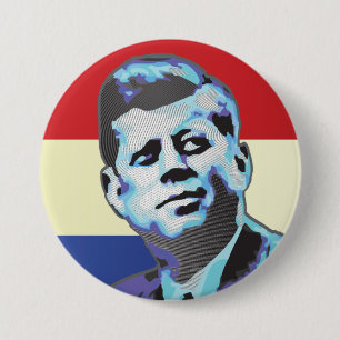 Macaron Rond 7,6 Cm John F. Kennedy