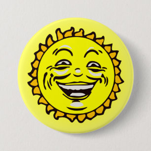 Macaron Rond 7,6 Cm Joli soleil souriant
