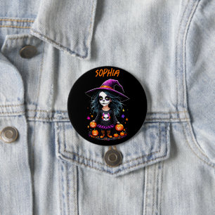 Macaron Rond 7,6 Cm Jolie Adorable Kawaii Halloween sorcière