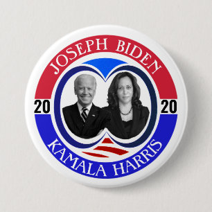 Macaron Rond 7,6 Cm Joseph Biden et Kamala Harris 2020