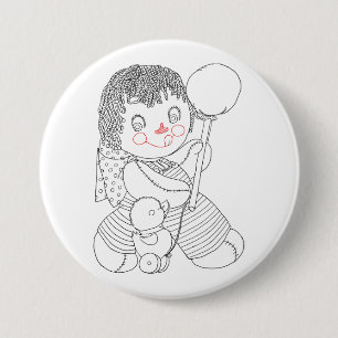 Macaron Rond 7,6 Cm Jouet de poupée mignonne canard dessin à la main i