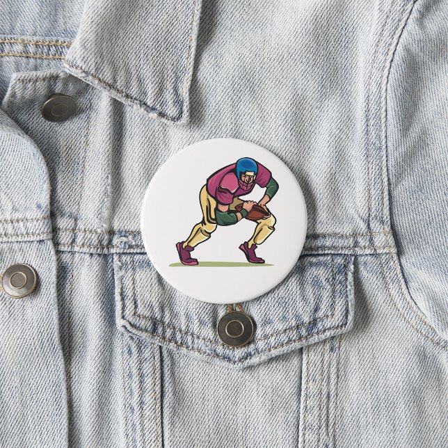 Macaron Rond 7,6 Cm Joueur de football Gridiron (Créateur téléchargé)