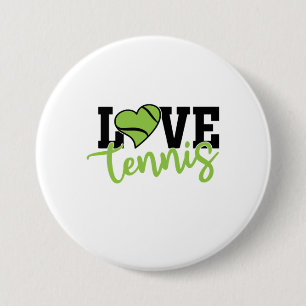 Macaron Rond 7,6 Cm Joueur de tennis Love Tennis